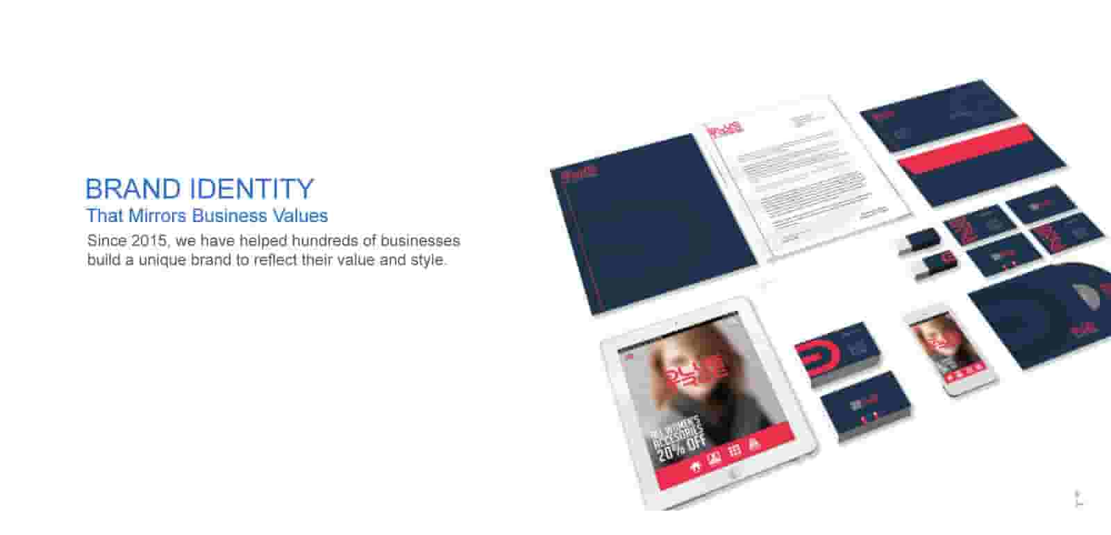 Graphic Designer services layout slide