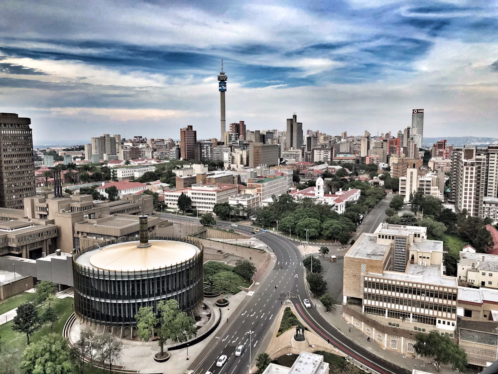 Pretoria city skyline at dusk showing the Tshwane metropolitan area business district 2026