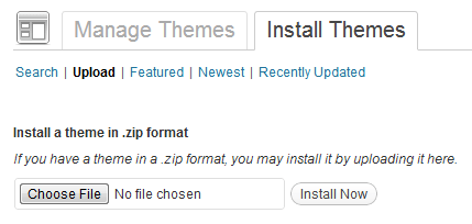 Installing a wordpress website theme