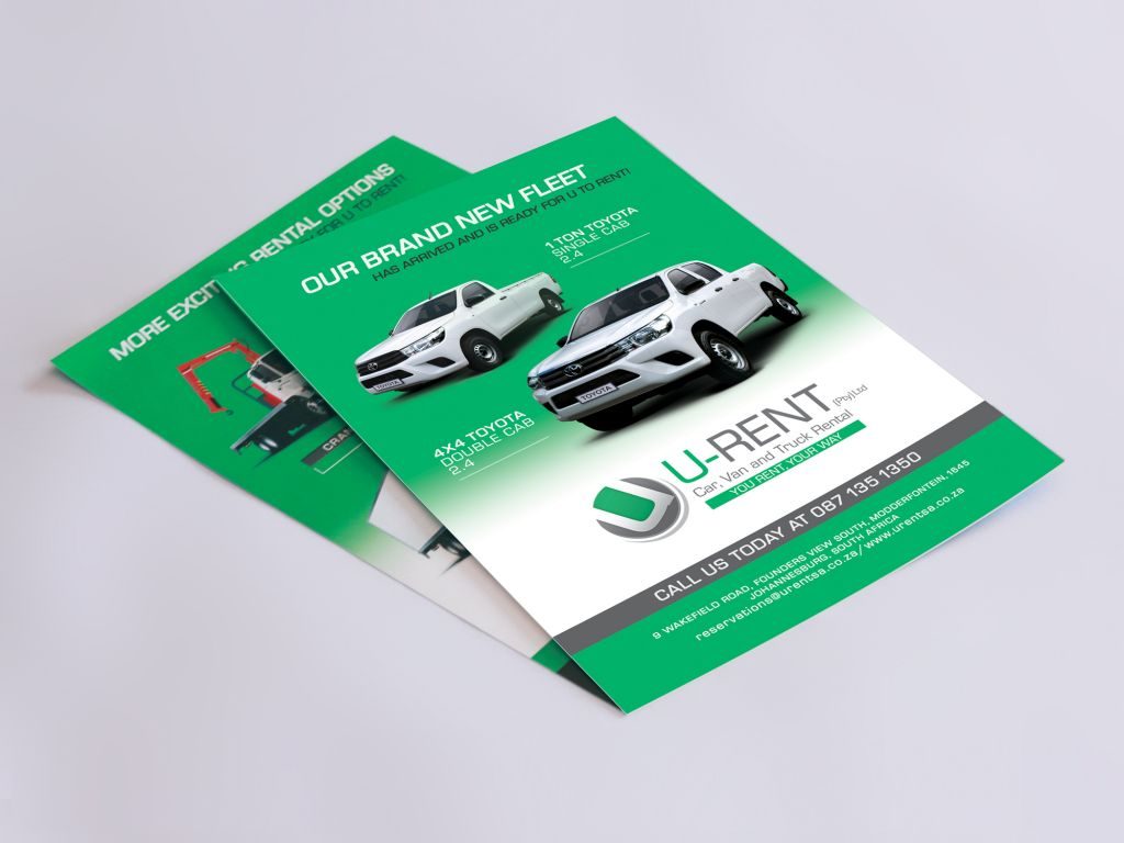 Promo Flyer Design for a car and truck rental company leo design agency 8630a0c1