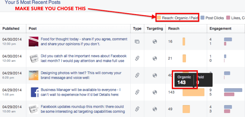 where to find post reach on facebook