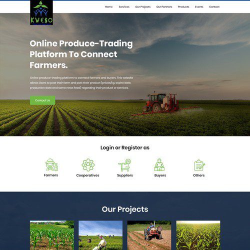 Agriculture website desgin
