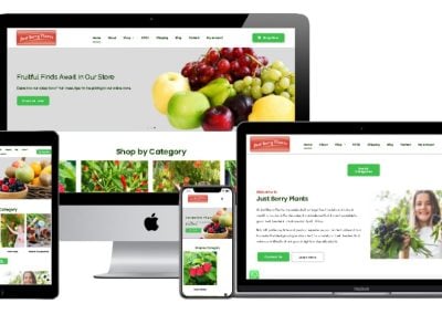 Just Berry Plants online store website design
