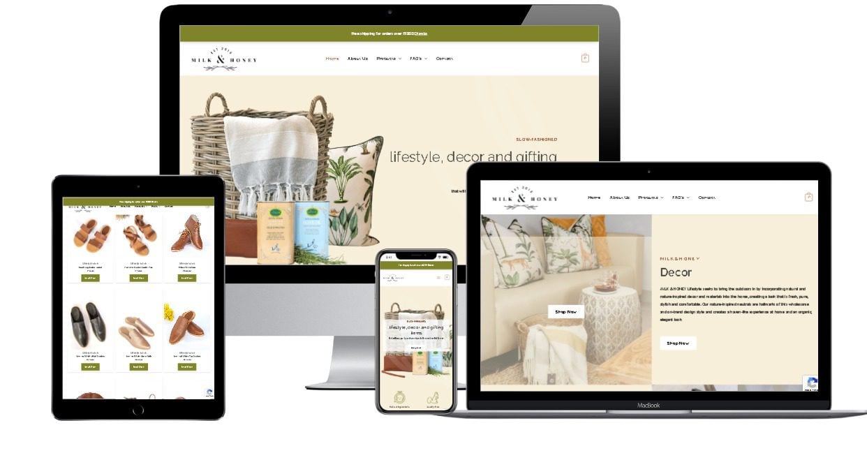 Milk-Honey-web design package