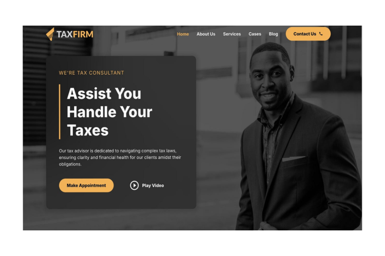 Tax Consultant Website Design