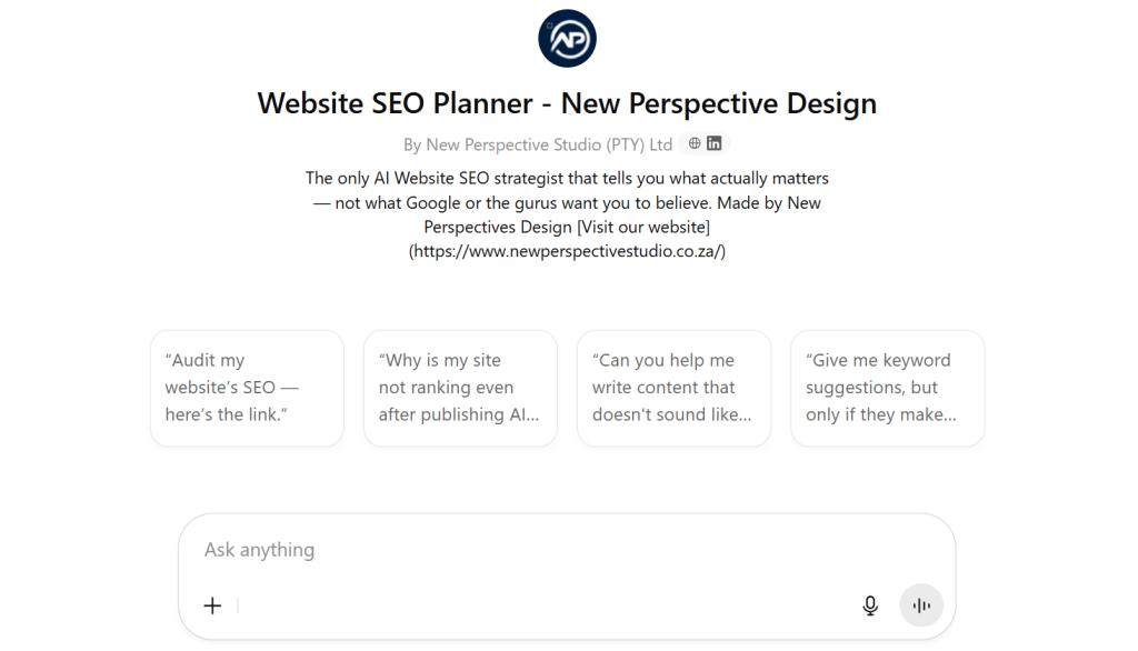 AI Website SEO Planner