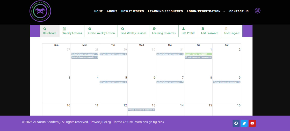 User dashboard CUstom
